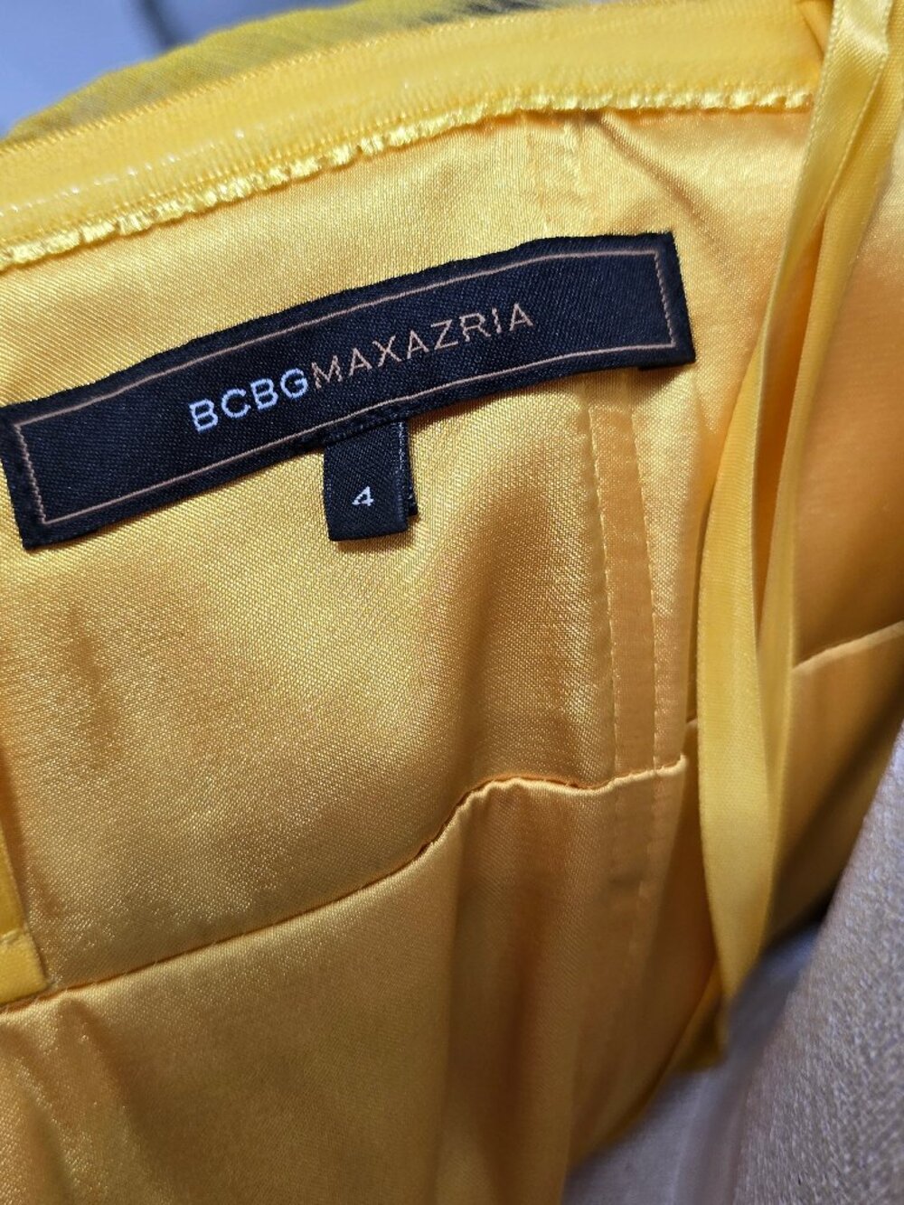 BCBG MaxAzria 100% Silk Strapless Maxi Dress Sz 4 Flowy Fairy Empire Waist Y2K - Picture 8 of 12